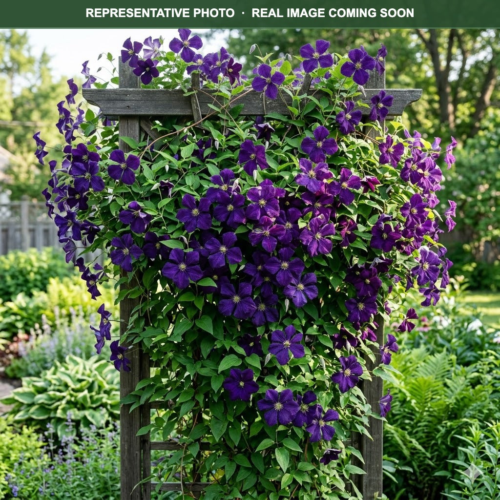 Jackmanii Clematis (Clematis × jackmanii) — Edina, MN