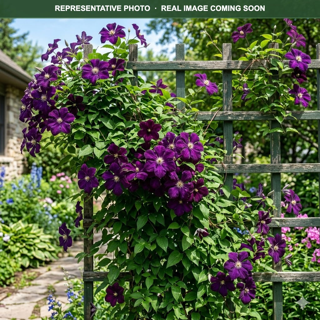 Jackmanii Superba Clematis (Clematis × jackmanii) — Minnetonka, MN