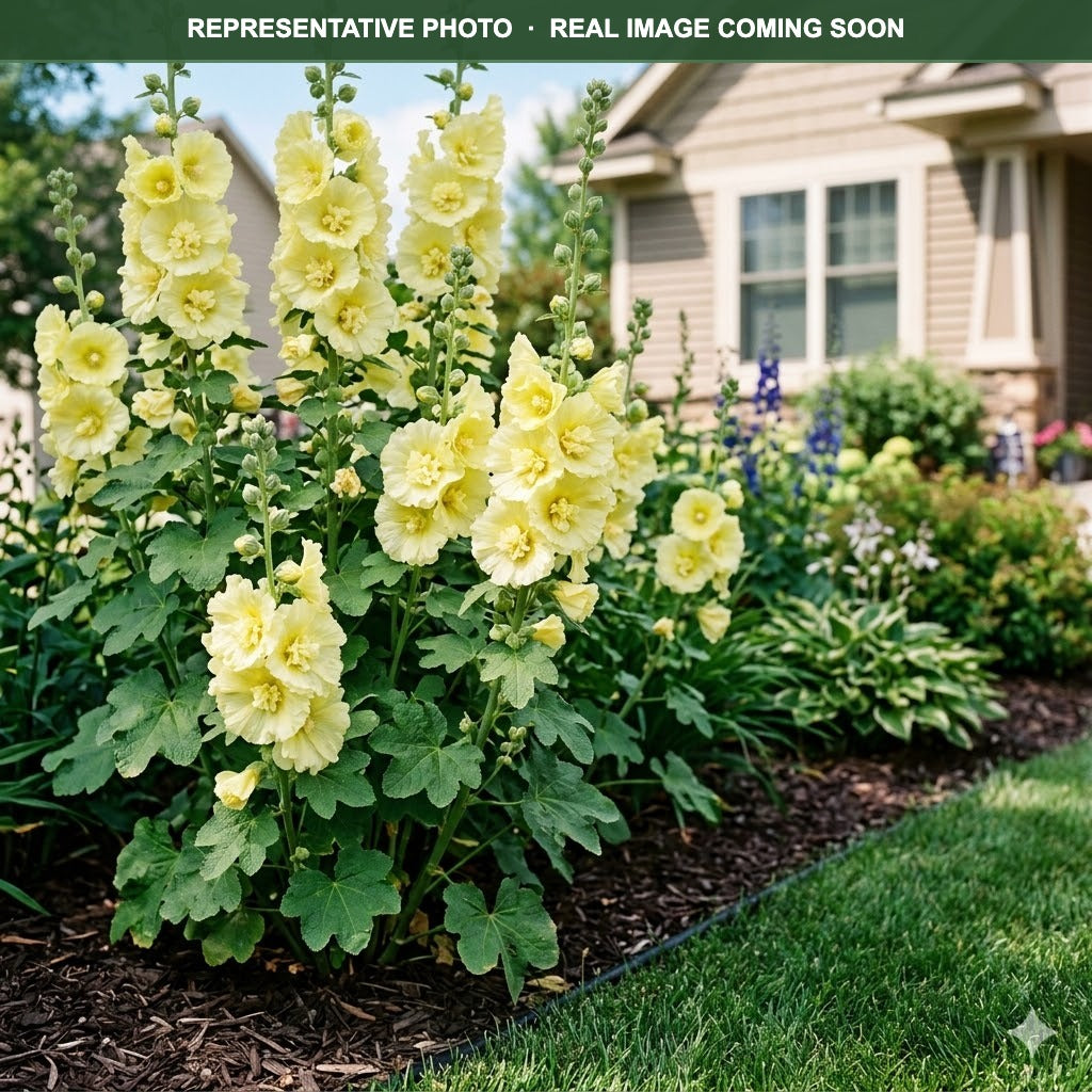 Spring Celebrities Lemon Hollyhock (Alcea rosea) — Minnetonka, MN